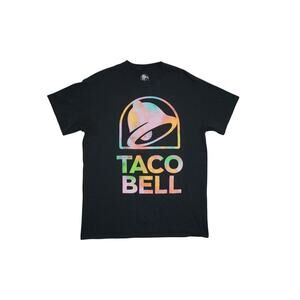 Taco Bell Logo Graphic T-Shirt – Rainbow Pastel Print – Size M – Ripple Junction